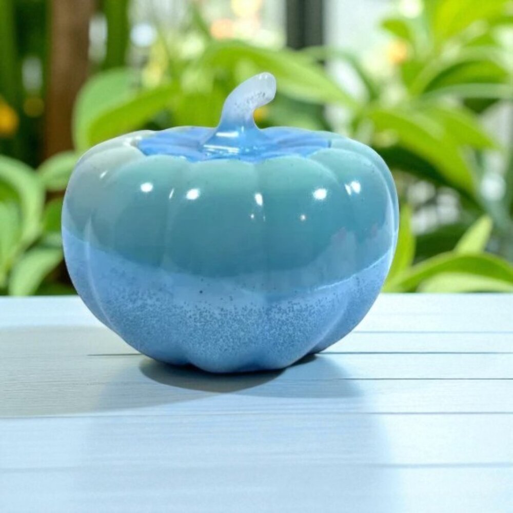 Glow In The Dark Blue Pumpkin Jar